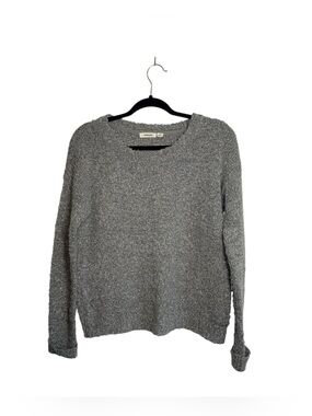 Garage Taupe Gray Boucle Sweater Textured Crew Neck Pullover Small Women’s